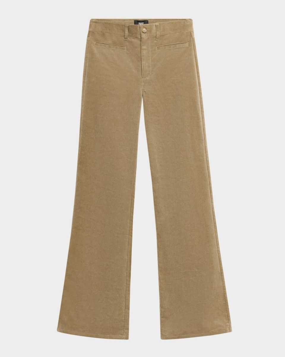 Leenah Wide-Leg Corduroy Jeans with Welt Pockets
